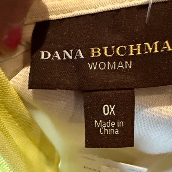 Sequin Yellow Tank Top Dana BUCHMAN size OX - Picture 15 of 17